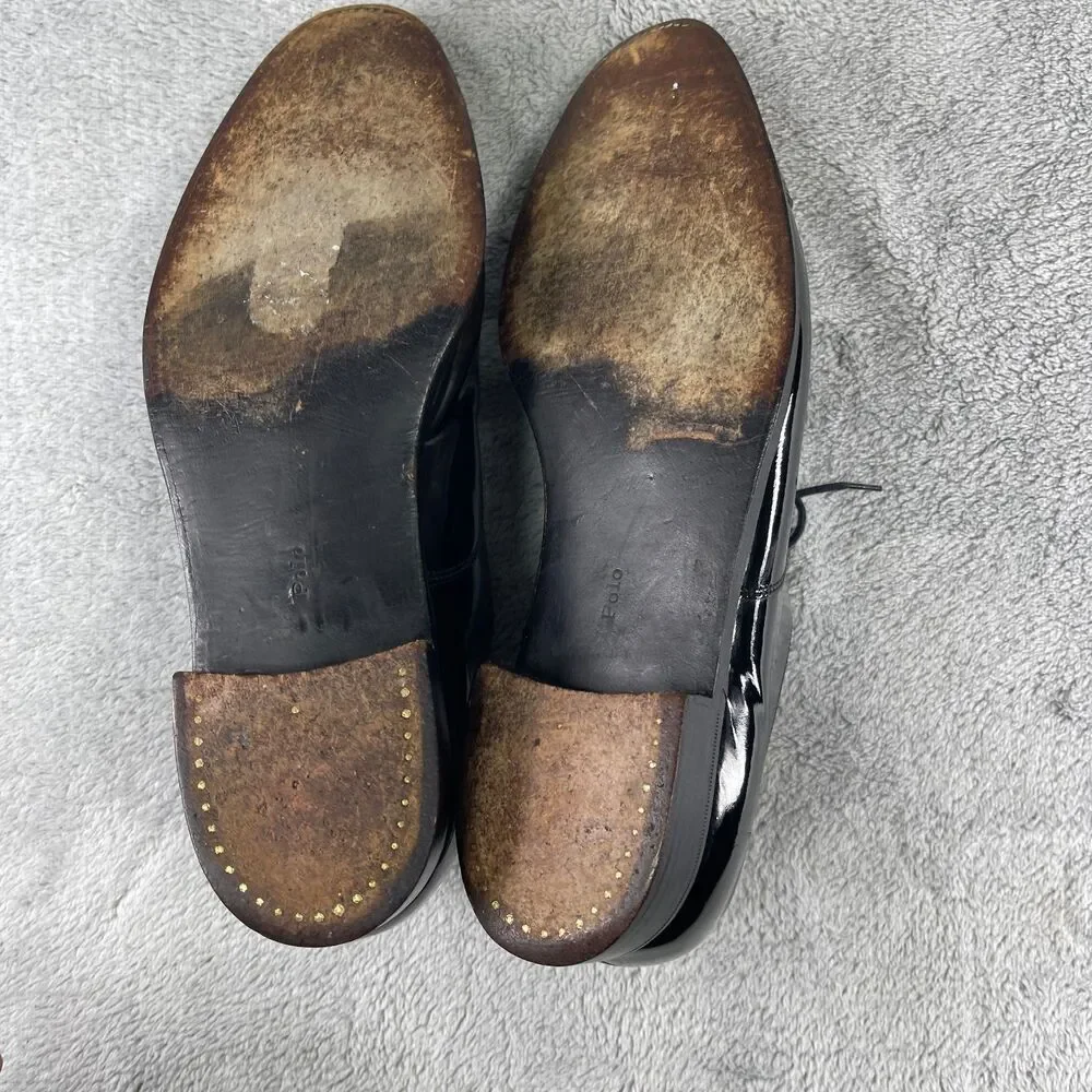 Crockett & Jones Polo Ralph Lauren Tuxedo Dress Shoes Men 9 Black Patent Leather